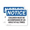 Signmission Children Must Be Accompanied By An Adult, 14 in W x Rectangle, Vinyl Decal OS-2PACK-NS-D-1014-L-10579 - alternate 1